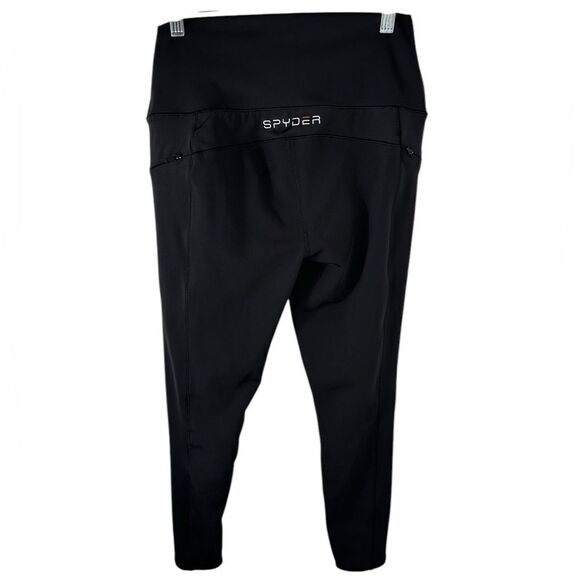 Spyder Active Women’s Black High Waisted 7/8 Zipper Pocket Legging - Picture 7 of 9